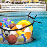 Darrahopens Pet Care > Cat Supplies > Cat Carriers & Crates 145x145CM Heavy Duty Pool Toy Storage Net Bag Adjustable Organizer