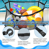 Darrahopens Pet Care > Cat Supplies > Cat Carriers & Crates 145x145CM Heavy Duty Pool Toy Storage Net Bag Adjustable Organizer