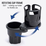 Darrahopens Pet Care > Cat Supplies > Cat Carriers & Crates 2-in-1 Car Cup Holder Expander - Adjustable Multifunctional Organizer for Travel Use