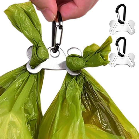 Darrahopens Pet Care > Cat Supplies > Cat Carriers & Crates 2PCS Metal Dog Poop Bag Holder Clips - Hands-Free Leash Attachment