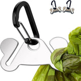 Darrahopens Pet Care > Cat Supplies > Cat Carriers & Crates 2PCS Metal Dog Poop Bag Holder Clips - Hands-Free Leash Attachment