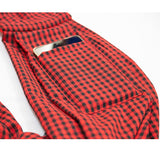 Darrahopens Pet Care > Cat Supplies > Cat Carriers & Crates Black and Red Checkered Comfortable Pet Sling Carrier for Small Dogs & Cats - Breathable Cotton Checkered Bag, Hands-Free, Safety Features