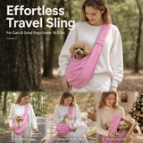 Darrahopens Pet Care > Cat Supplies > Cat Carriers & Crates Breathable Cat Carrier Up To 16.5lbs, Pink No Phone Pocket, Soft Relaxed Travel Pet Bag In Australia - Darrahopens
