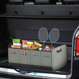Darrahopens Pet Care > Cat Supplies > Cat Carriers & Crates Car Trunk Organizer, Car Storage Organizer with 70L Large Capacity Waterproof Collapsible and 10 Pockets, Oxford,Trunk Organizer for Car （Grey）