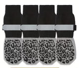 Darrahopens Pet Care > Cat Supplies > Cat Carriers & Crates Dog Shoes Non Slip Indoor Outdoor Cotton Black leopard print-double-sided glue dispensing [opp] Xs ultra-small 4.5*12cm [recommended within 5kg inches] [pack of four] In Australia - Darrahopens