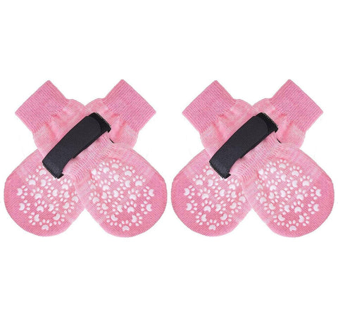 Darrahopens Pet Care > Cat Supplies > Cat Carriers & Crates Dog Shoes Non Slip Indoor Outdoor Cotton Gradient powder-single-sided dispensing [opp bag] M medium size 6.5*16cm [recommended within 10-15kg inches] [pack of four] In Australia - Darrahopens