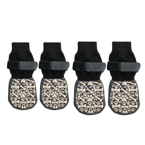 Darrahopens Pet Care > Cat Supplies > Cat Carriers & Crates Dog Shoes Non Slip Indoor Outdoor Cotton White bone style [opp bag packaging] L large size 7.5*18cm [recommended within 15-20kg inches] [pack of four] In Australia - Darrahopens