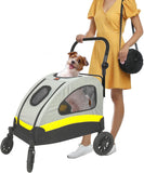 Darrahopens Pet Care > Cat Supplies > Cat Carriers & Crates Dog Stroller Large Foldable Pet Travel Cart