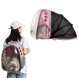 Darrahopens Pet Care > Cat Supplies > Cat Carriers & Crates Expandable Travel Cat Backpack Carrier Polarized Tinted Bubble Window Pet Backpack Grey