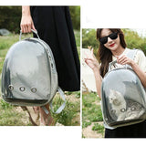 Darrahopens Pet Care > Cat Supplies > Cat Carriers & Crates Expandable Travel Cat Backpack Carrier Polarized Tinted Bubble Window Pet Backpack Grey