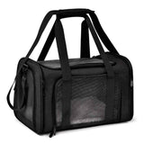 Foldable Travel Pet Carrier Bag Portable Cat Dog Kennel Bag Black - XL