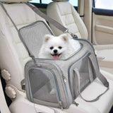 Foldable Travel Pet Carrier Bag Portable Cat Dog Kennel Bag Grey - L