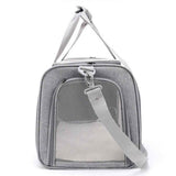 Foldable Travel Pet Carrier Bag Portable Cat Dog Kennel Bag Grey - S