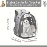 Darrahopens Pet Care > Cat Supplies > Cat Carriers & Crates (GREEN)Replacement Transparent Pet Backpack with Zipper Closure - Heavy-Duty Structure, Ventilated and Padded Lining - Portable Travel Carrier for Cats, Small Dogs, Airplanes, Trains, Cars - Safe and Comfortable Carrier Backpack for Busy Pet Owners - Idea