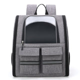 Darrahopens Pet Care > Cat Supplies > Cat Carriers & Crates Grey Collapsible Pet Carrier Backpack with Trolley Sleeve