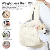 Darrahopens Pet Care > Cat Supplies > Cat Carriers & Crates Grey Quilted Hands-Free Pet Carrier Sling - Comfortable Front Pack for Small Dogs & Cats