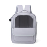 Darrahopens Pet Care > Cat Supplies > Cat Carriers & Crates Grey Spacious Pet Carrier Backpack with Clear Window - Comfortable Travel Bag for Cats & Small Dogs