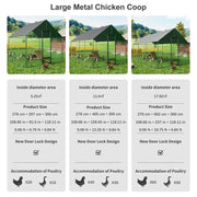 Darrahopens Pet Care > Cat Supplies > Cat Carriers & Crates Heavy Duty Large Black Metal Walk-In Chicken Run Coop with Cover, 276x207x300cm In Australia - Darrahopens