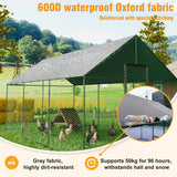 Darrahopens Pet Care > Cat Supplies > Cat Carriers & Crates Heavy Duty Large Black Metal Walk-In Chicken Run Coop with Cover, 276x207x300cm In Australia - Darrahopens
