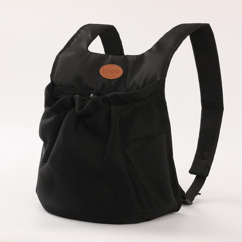Darrahopens Pet Care > Cat Supplies > Cat Carriers & Crates L Black Hands-Free Pet Carrier Backpack for Small Dogs & Cats - Breathable Chest Pack for Outdoor Travel & Hiking