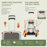 Darrahopens Pet Care > Cat Supplies > Cat Carriers & Crates Orange and Grey Large Space Pet Carrier Trolley – Foldable Cat Carrier Backpack with Breathable Side Mesh & View Window, Silent Rolling Wheels, Storage Pocket and Removable Bottom Pad for Dog and Cat, 42 x 36 x 27CM In Australia - Darrahopens