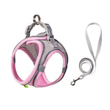 Darrahopens Pet Care > Cat Supplies > Cat Carriers & Crates Pet Cat Harness and Leash Set Breathable Vest with Reflective Strip for Kitten Walking Traveling Orange - M