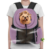 Darrahopens Pet Care > Cat Supplies > Cat Carriers & Crates Purple Breathable Mesh Pet Carrier Backpack - Head-Out Design for Small Dogs & Cats, Ventilated Travel Hiking Carrier Bag with Front Entry & Pockets