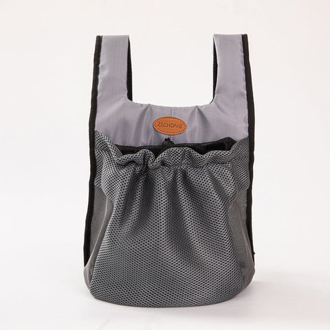 Darrahopens Pet Care > Cat Supplies > Cat Carriers & Crates S Grey Hands-Free Pet Carrier Backpack for Small Dogs & Cats - Breathable Chest Pack for Outdoor Travel & Hiking