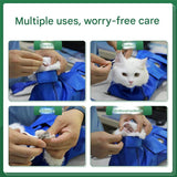 Darrahopens Pet Care > Cat Supplies > Cat Carriers & Crates Size M Blue Multi-Functional Cat Grooming Bag - Anti-Scratch Restraint Pouch for Nail Trimming and Vet Visits