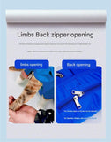 Darrahopens Pet Care > Cat Supplies > Cat Carriers & Crates Size M Blue Multi-Functional Cat Grooming Bag - Anti-Scratch Restraint Pouch for Nail Trimming and Vet Visits
