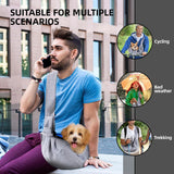 Darrahopens Pet Care > Cat Supplies > Cat Carriers & Crates Small Pet Carrier Sling with Storage Pocket, Reversible Hands-Free Dog and Cat Carrier with Safety Buckle for Travel and Outdoor Use, Grey In Australia - Darrahopens