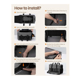 Darrahopens Pet Care > Cat Supplies > Cat Carriers & Crates Sturdy & Breathable Pet Carrier for Small Cats & Dogs - Collapsible Travel Bag with Steel Frame, Safety Locks & Sunshade(black)