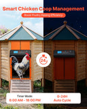 Darrahopens Pet Care > Cat Supplies > Cat Carriers & Crates VEVOR Automatic Chicken Coop Door, Battery Powered Chicken Coop Door with Timer & Manual Setting, Anti-Pinch Security, Durable Aluminum Alloy, Chick Run Gate Opener with Waterproof Sealing, Orange
