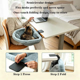 Darrahopens Pet Care > Cat Supplies > Cat Furniture Adjustable Cat Hammock for Desk, Folding Cat Bed with Soft Faux Fur Liner and Breathable Mesh, Clip-On Perch for Office, Gaming, Dining Table – Secure, Cozy Space for Your Feline Friend (Grey) In Australia - Darrahopens