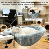 Darrahopens Pet Care > Cat Supplies > Cat Furniture Adjustable Cat Hammock for Desk, Folding Cat Bed with Soft Faux Fur Liner and Breathable Mesh, Clip-On Perch for Office, Gaming, Dining Table – Secure, Cozy Space for Your Feline Friend (Grey) In Australia - Darrahopens