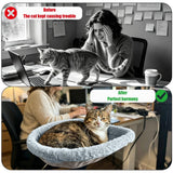 Darrahopens Pet Care > Cat Supplies > Cat Furniture Adjustable Cat Hammock for Desk, Folding Cat Bed with Soft Faux Fur Liner and Breathable Mesh, Clip-On Perch for Office, Gaming, Dining Table – Secure, Cozy Space for Your Feline Friend (Grey) In Australia - Darrahopens