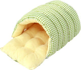 Darrahopens Pet Care > Cat Supplies > Cat Furniture Cat house - Cat basket - Plush and warm - Removable and washable - Closed cat bed for winter - Suitable for indoor and outdoor use in winter, camping, traveling, in the bedroom, living room and apartment - Green and white checkered
