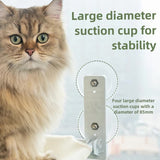 Darrahopens Pet Care > Cat Supplies > Cat Furniture Foldable Window Grey Breathable Mesh Cat Perch(52 x 30 cm) - Cat Hammock with 85mm Strong Dual Suction Cups for Indoor Cats