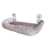 Darrahopens Pet Care > Cat Supplies > Cat Furniture Foldable Window Thickened Plush Cat Perch(52 x 30 cm) - Warm Soft Plush Hammock with Strong 85mm Dual Suction Cups for Indoor Pets