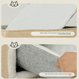 Darrahopens Pet Care > Cat Supplies > Cat Furniture Grey 3-Story Villa Cat House with Scratching Posts - Foldable Double-Decker Cat Condo, Warm & Breathable All-Season Pet Bed, Multi-Functional Play & Sleep Space, Durable Easy-Clean Fabric