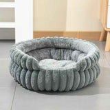 Darrahopens Pet Care > Cat Supplies > Cat Furniture Grey Plush Cat Bed – Soft, Cozy & Durable Cat Furniture