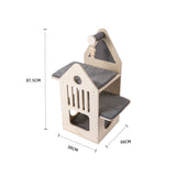 Darrahopens Pet Care > Cat Supplies > Cat Furniture HONEYPOTCAT Cosy Cat Villa - 87.5cm