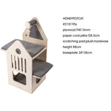 Darrahopens Pet Care > Cat Supplies > Cat Furniture HONEYPOTCAT Cosy Cat Villa - 87.5cm