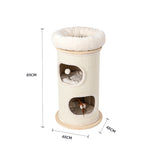 Darrahopens Pet Care > Cat Supplies > Cat Furniture HONEYPOTCAT Cosy Sisal Barrel With Plush Top - Compact 89cm