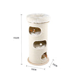 Darrahopens Pet Care > Cat Supplies > Cat Furniture HONEYPOTCAT Cosy Sisal Barrel With Plush Top - Deluxe 115cm