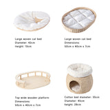 Darrahopens Pet Care > Cat Supplies > Cat Furniture HONEYPOTCAT Cosy Woven Cat Perch - 141.5cm