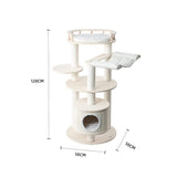 Darrahopens Pet Care > Cat Supplies > Cat Furniture HONEYPOTCAT Enduring Comfort Sisal & Wood Tree - 128cm