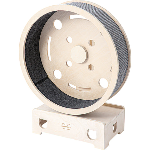 Darrahopens Pet Care > Cat Supplies > Cat Furniture HONEYPOTCAT Fit & Fun Active Runner Wood Cat Wheel - Compact 79.5cm