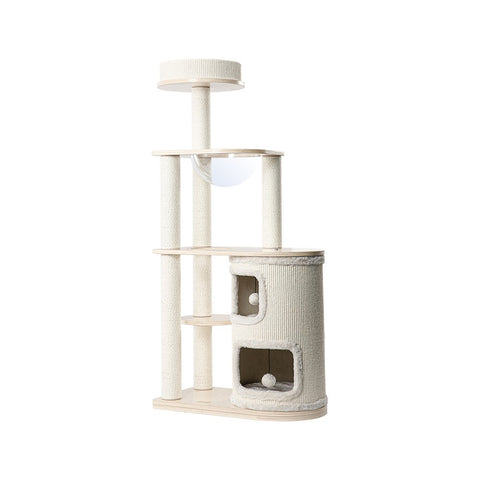 Darrahopens Pet Care > Cat Supplies > Cat Furniture HONEYPOTCAT Fun Oasis Wood Cat Tree & Activity Barrel - 135cm