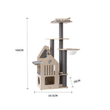 Darrahopens Pet Care > Cat Supplies > Cat Furniture HONEYPOTCAT Grand Cat Mansion With Space Capsule - 148cm